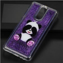 Naughty Panda Glassy Glitter Quicksand Dynamic Liquid Soft Phone Case for Huawei Mate 10 Lite / Nova 2i / Horor 9i / G10