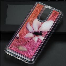 Lotus Glassy Glitter Quicksand Dynamic Liquid Soft Phone Case for Huawei Mate 10 Lite / Nova 2i / Horor 9i / G10