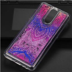 Blue and White Glassy Glitter Quicksand Dynamic Liquid Soft Phone Case for Huawei Mate 10 Lite / Nova 2i / Horor 9i / G10