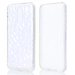 Diamond Pattern Shining Soft TPU Phone Back Cover for Huawei Mate 10 Lite / Nova 2i / Horor 9i / G10 - Transparent