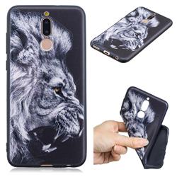 Lion 3D Embossed Relief Black TPU Cell Phone Back Cover for Huawei Mate 10 Lite / Nova 2i / Horor 9i / G10
