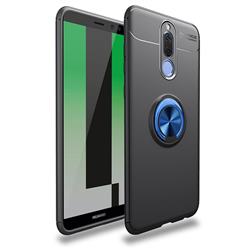 Auto Focus Invisible Ring Holder Soft Phone Case for Huawei Mate 10 Lite / Nova 2i / Horor 9i / G10 - Black Blue