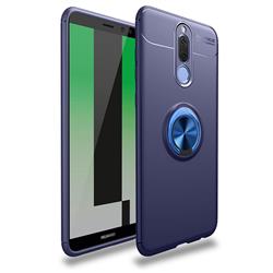 Auto Focus Invisible Ring Holder Soft Phone Case for Huawei Mate 10 Lite / Nova 2i / Horor 9i / G10 - Blue