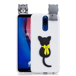 Little Black Cat Soft 3D Climbing Doll Soft Case for Huawei Mate 10 Lite / Nova 2i / Horor 9i / G10
