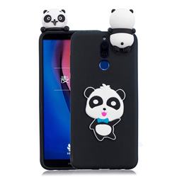 Blue Bow Panda Soft 3D Climbing Doll Soft Case for Huawei Mate 10 Lite / Nova 2i / Horor 9i / G10