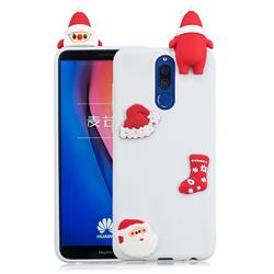 White Santa Claus Christmas Xmax Soft 3D Silicone Case for Huawei Mate 10 Lite / Nova 2i / Horor 9i / G10