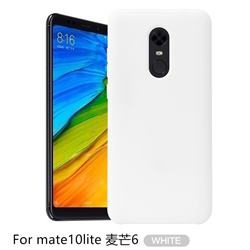 Howmak Slim Liquid Silicone Rubber Shockproof Phone Case Cover for Huawei Mate 10 Lite / Nova 2i / Horor 9i / G10 - White