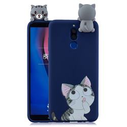 Big Face Cat Soft 3D Climbing Doll Soft Case for Huawei Mate 10 Lite / Nova 2i / Horor 9i / G10