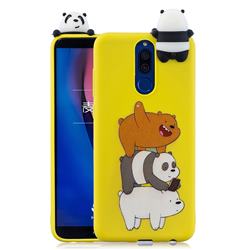 Striped Bear Soft 3D Climbing Doll Soft Case for Huawei Mate 10 Lite / Nova 2i / Horor 9i / G10