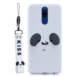 White Feather Panda Soft Kiss Candy Hand Strap Silicone Case for Huawei Mate 10 Lite / Nova 2i / Horor 9i / G10