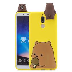 Brown Bear Soft 3D Climbing Doll Stand Soft Case for Huawei Mate 10 Lite / Nova 2i / Horor 9i / G10