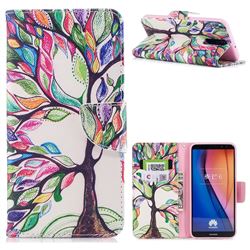 The Tree of Life Leather Wallet Case for Huawei Mate 10 Lite / Nova 2i / Horor 9i / G10