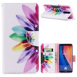 Seven-color Flowers Leather Wallet Case for Huawei Mate 10 Lite / Nova 2i / Horor 9i / G10