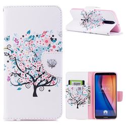 Colorful Tree Leather Wallet Case for Huawei Mate 10 Lite / Nova 2i / Horor 9i / G10