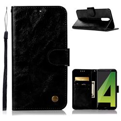 Luxury Retro Leather Wallet Case for Huawei Mate 10 Lite / Nova 2i / Horor 9i / G10 - Black