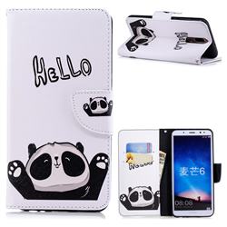 Hello Panda Leather Wallet Case for Huawei Mate 10 Lite / Nova 2i / Horor 9i / G10
