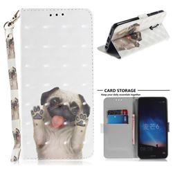 Pug Dog 3D Painted Leather Wallet Phone Case for Huawei Mate 10 Lite / Nova 2i / Horor 9i / G10