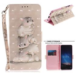 Three Squirrels 3D Painted Leather Wallet Phone Case for Huawei Mate 10 Lite / Nova 2i / Horor 9i / G10