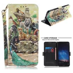 Beast Zoo 3D Painted Leather Wallet Phone Case for Huawei Mate 10 Lite / Nova 2i / Horor 9i / G10