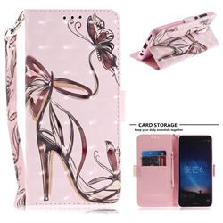 Butterfly High Heels 3D Painted Leather Wallet Phone Case for Huawei Mate 10 Lite / Nova 2i / Horor 9i / G10