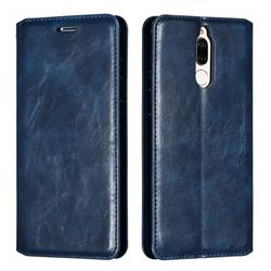 Retro Slim Magnetic Crazy Horse PU Leather Wallet Case for Huawei Mate 10 Lite / Nova 2i / Horor 9i / G10 - Blue