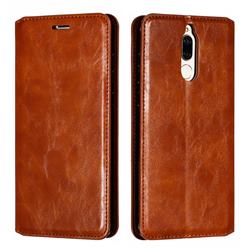 Retro Slim Magnetic Crazy Horse PU Leather Wallet Case for Huawei Mate 10 Lite / Nova 2i / Horor 9i / G10 - Brown