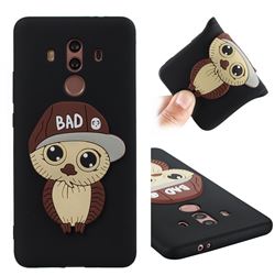 Bad Boy Owl Soft 3D Silicone Case for Huawei Mate 10 Pro(6.0 inch) - Black