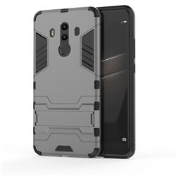 Armor Premium Tactical Grip Kickstand Shockproof Dual Layer Rugged Hard Cover for Huawei Mate 10 Pro(6.0 inch) - Gray