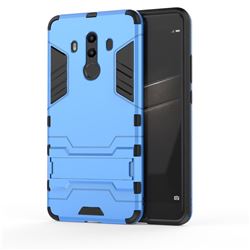 Armor Premium Tactical Grip Kickstand Shockproof Dual Layer Rugged Hard Cover for Huawei Mate 10 Pro(6.0 inch) - Light Blue