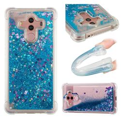 Dynamic Liquid Glitter Sand Quicksand TPU Case for Huawei Mate 10 Pro(6.0 inch) - Blue Love Heart