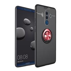 Auto Focus Invisible Ring Holder Soft Phone Case for Huawei Mate 10 Pro(6.0 inch) - Black Red