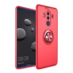 Auto Focus Invisible Ring Holder Soft Phone Case for Huawei Mate 10 Pro(6.0 inch) - Red