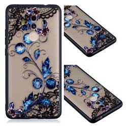 Butterfly Lace Diamond Flower Soft TPU Back Cover for Huawei Mate 10 Pro(6.0 inch)