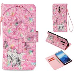 Flower Dreamcatcher 3D Painted Leather Wallet Case for Huawei Mate 10 Pro(6.0 inch)