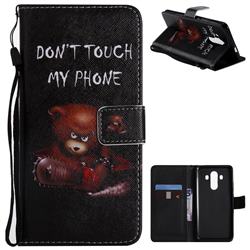 Angry Bear PU Leather Wallet Case for Huawei Mate 10 Pro(6.0 inch)