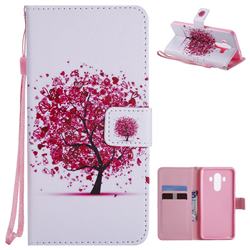 Colored Red Tree PU Leather Wallet Case for Huawei Mate 10 Pro(6.0 inch)