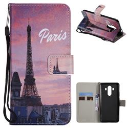 Paris Eiffel Tower PU Leather Wallet Case for Huawei Mate 10 Pro(6.0 inch)