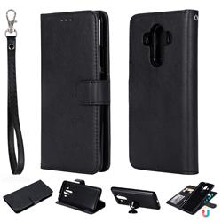Retro Greek Detachable Magnetic PU Leather Wallet Phone Case for Huawei Mate 10 Pro(6.0 inch) - Black