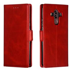 Retro Classic Calf Pattern Leather Wallet Phone Case for Huawei Mate 10 Pro(6.0 inch) - Red
