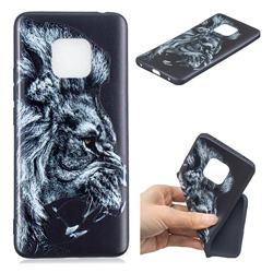 Lion 3D Embossed Relief Black TPU Cell Phone Back Cover for Huawei Mate 20