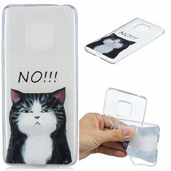 Cat Say No Clear Varnish Soft Phone Back Cover for Huawei Mate 20