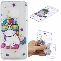 Glasses Unicorn Clear Varnish Soft Phone Back Cover for Huawei Mate 20