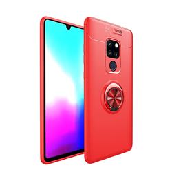 Auto Focus Invisible Ring Holder Soft Phone Case for Huawei Mate 20 - Red