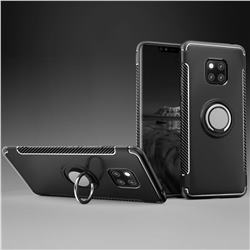 Armor Anti Drop Carbon PC + Silicon Invisible Ring Holder Phone Case for Huawei Mate 20 - Black