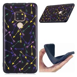 Colorful Arrows 3D Embossed Relief Black Soft Back Cover for Huawei Mate 20