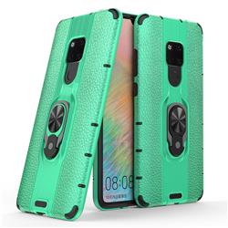 Alita Battle Angel Armor Metal Ring Grip Shockproof Dual Layer Rugged Hard Cover for Huawei Mate 20 - Green