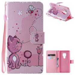 Cats and Bees PU Leather Wallet Case for Huawei Mate 20