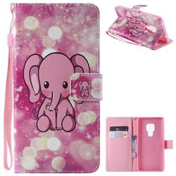 Pink Elephant PU Leather Wallet Case for Huawei Mate 20