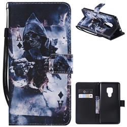 Skull Magician PU Leather Wallet Case for Huawei Mate 20