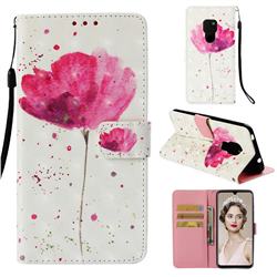 Watercolor 3D Painted Leather Wallet Case for Huawei Mate 20